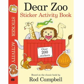 Dear Zoo Sticker Activity Interactive Kids Book (Paperback) by Rod Campbell Toddler Developmental Toys Art and Craft Best Seller 2yrs 