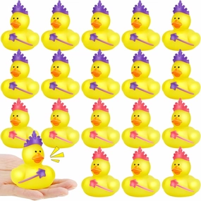 DEEKIN 24 Pcs 2" Princess Rubber Ducks Pink and Purple Cool Rubber Ducky Bulk Assorted Themed Cute Princess Bath Toys for Party Bath Tub Pool Favors Dashboard Decoration Christmas Birthday Gift