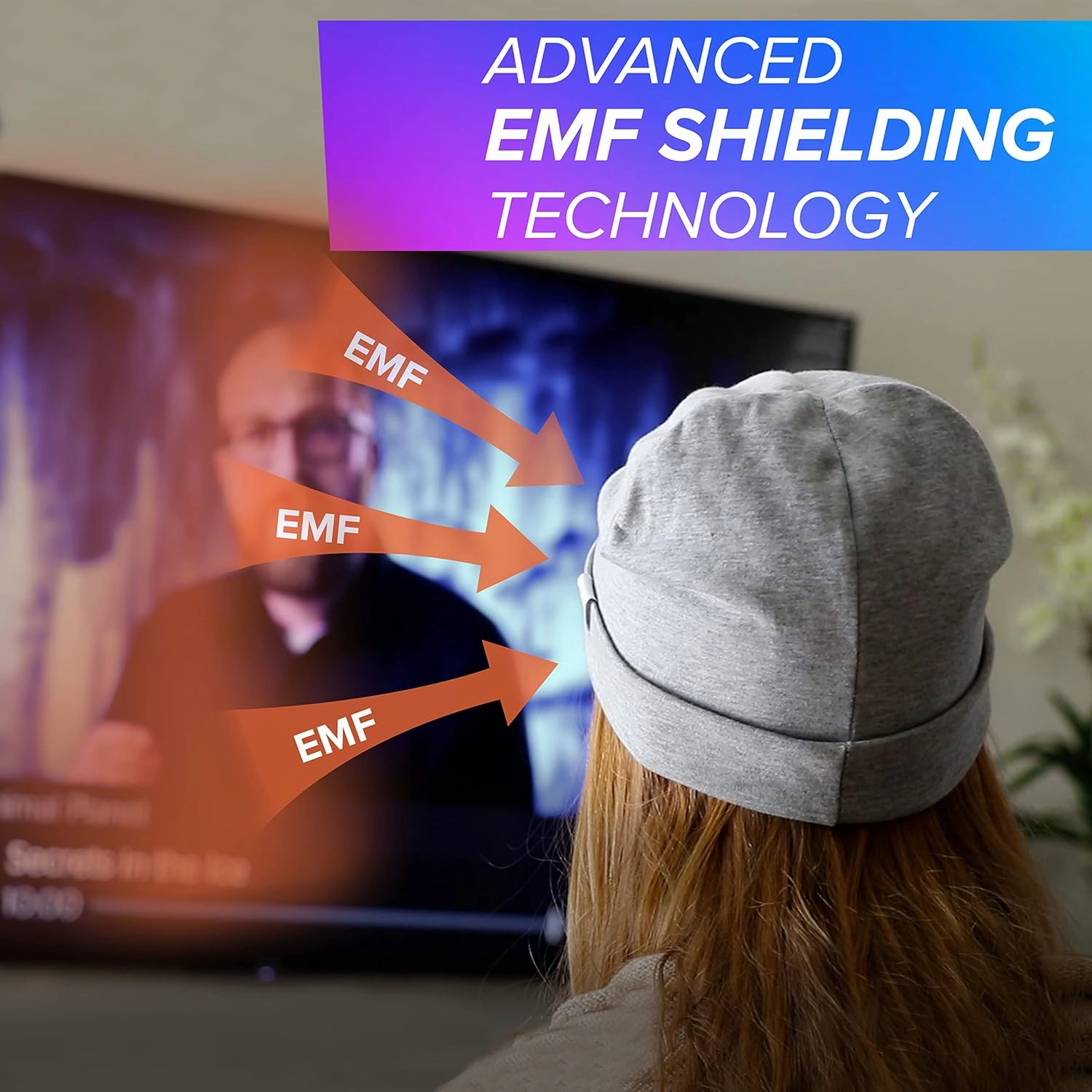 DefenderShield EMF Radiation Blocking Beanie Cap - Blocks Wireless Radiation (Gray)