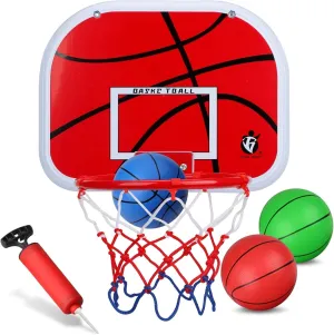 Dilabnba 3PCS 7inch Basketballs   Mini Basketball Hoop Set