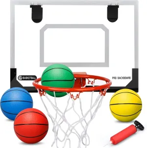 Dilabnba 6‘’ Orange Basketballs Pack   Mini Basektball Hoop Set