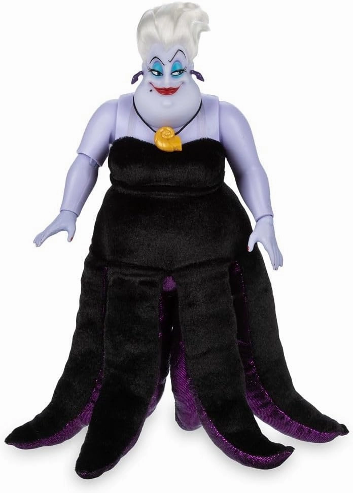 Disney Store Official Singing Ursula Doll Villains Toy, Mermaid Toys with Velour Costume, Plush Tentacles, Styled Hair, and Molded Shell Necklace - Inspired by The Little Mermaid (1989)