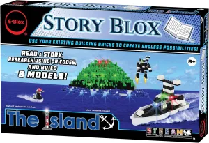 E-Blox Stories Blox Builder - The Island LED Light-Up Building Blocks Stories Toy Set for Kids Ages 8 