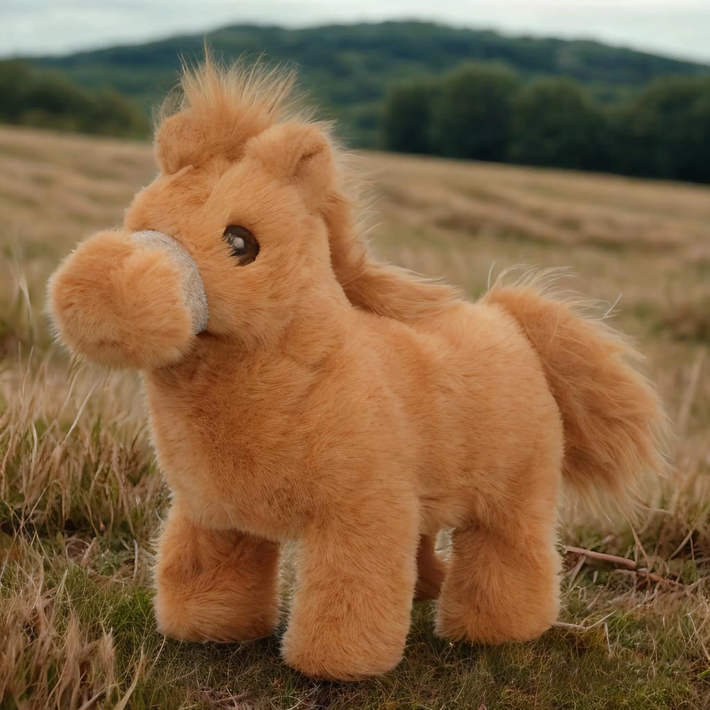 Easfan Walking Pony Toy Plush Interactive Pony with Sound Tail Wagging Stuffed Animal Christmas Birthday Gifts for Kids Toddlers
