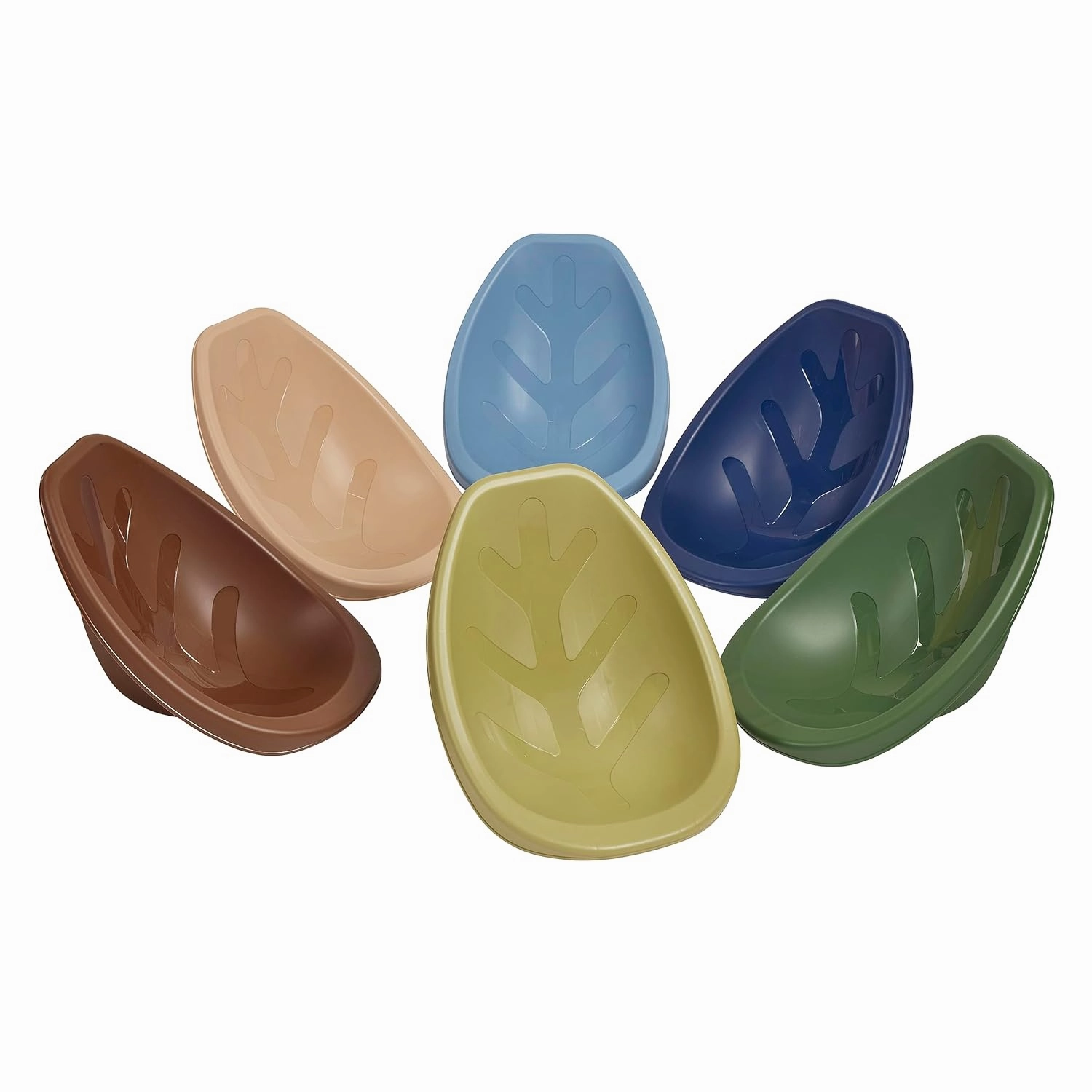 ECR4Kids Leaf Floor Seat, Rocker Chair, Earthtone, 6-Piece