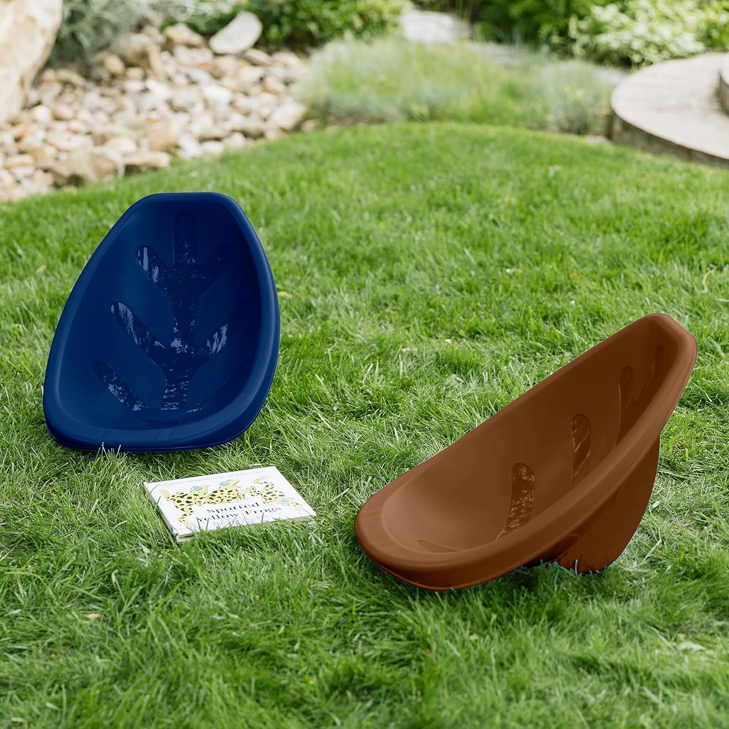ECR4Kids Leaf Floor Seat, Rocker Chair, Earthtone, 6-Piece