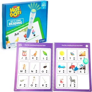 Educational Insights Hot Dots Let's Learn Pre-K Reading - Learn to Read Preschool Workbook with Interactive Pen, Kids Travel Activity, Ages 3 