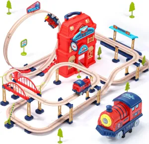 Electric Toddler Train Set, Kids Train Track Toy Set Toys for 3 4 5 Years Old Kids, Boys and Girls