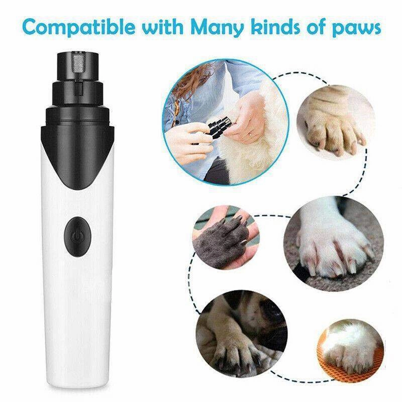Electric Pet Nail Grinder USB Rechargeable Dog Nail Grinder for Cats and Dogs