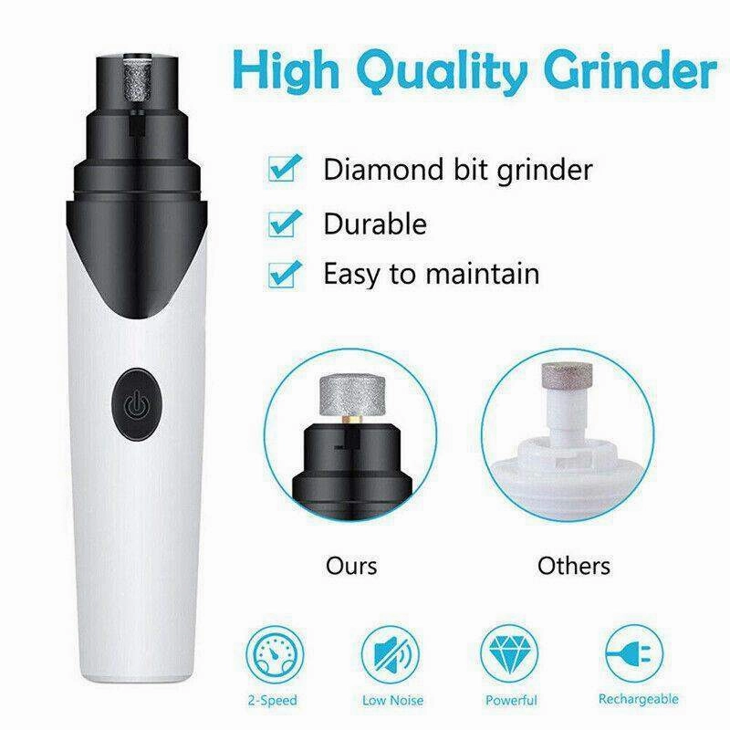Electric Pet Nail Grinder USB Rechargeable Dog Nail Grinder for Cats and Dogs