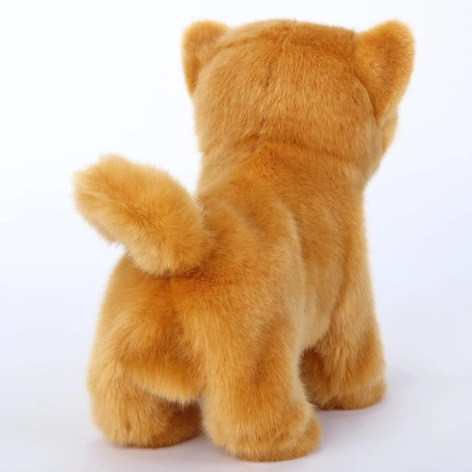 Electronic Walking Orange Cats, Realistic Interactive Puppy Pet Toy Cat, Walking, Barking,Wagging Tail & Talking,Present Pet Gifts for 3  Year Boys Girls
