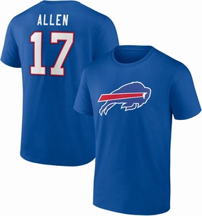 Fanatics Men's Josh Allen Royal Buffalo Bills Icon Player Name & Number T-Shirt
