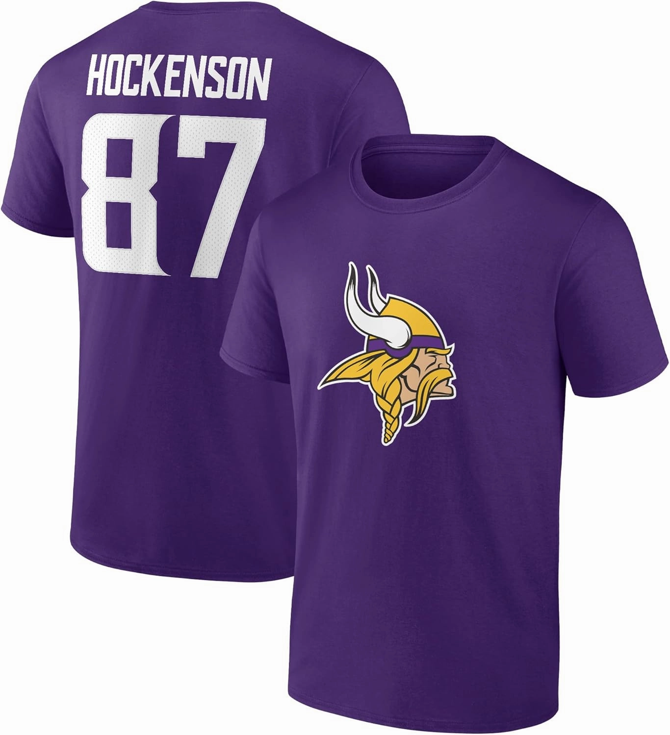 Fanatics Men's T.J. Hockenson Purple Minnesota Vikings Icon Player Name & Number T-Shirt