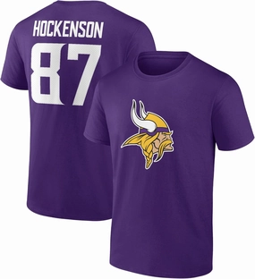 Fanatics Men's T.J. Hockenson Purple Minnesota Vikings Icon Player Name & Number T-Shirt