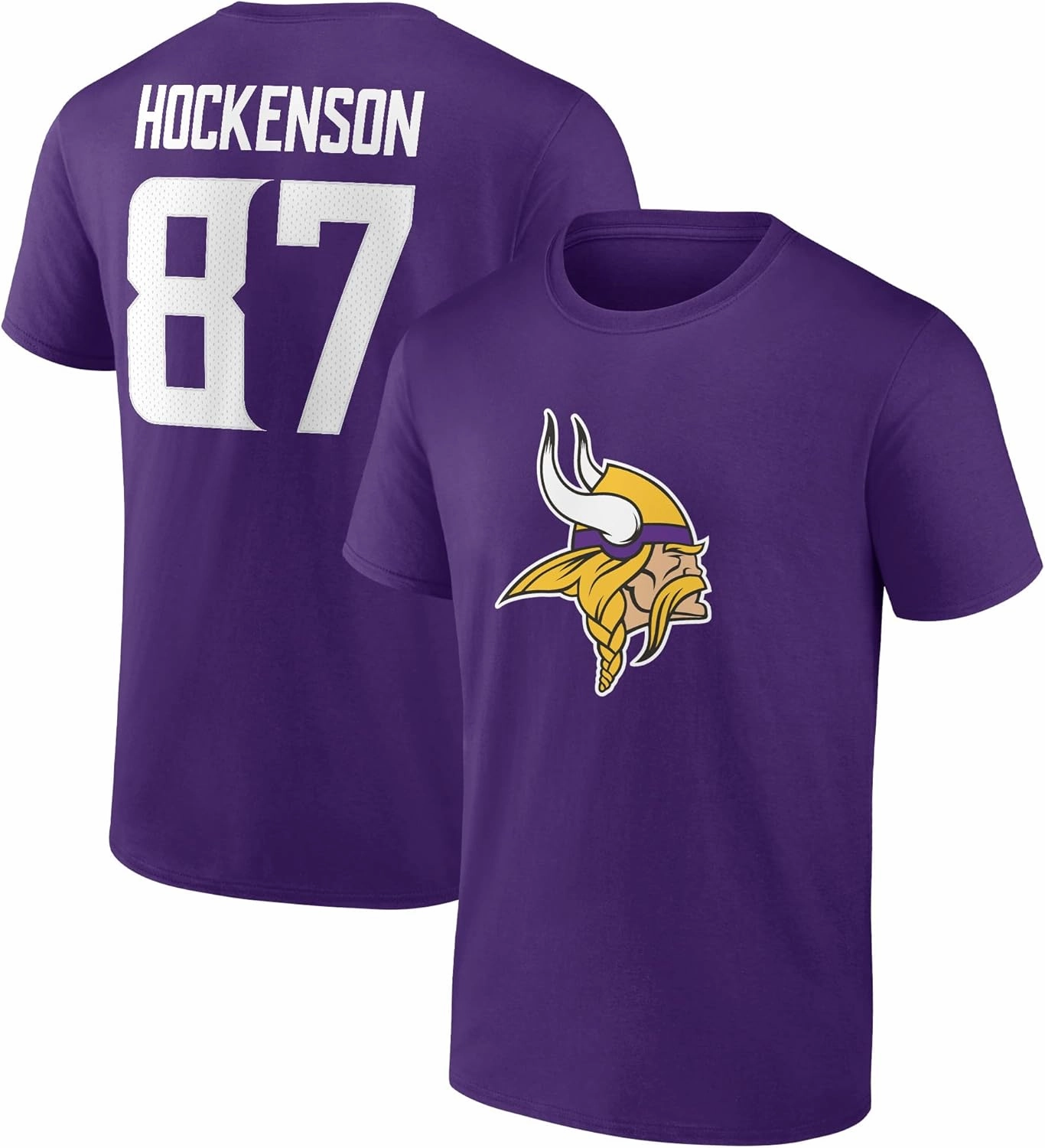 Fanatics Men's T.J. Hockenson Purple Minnesota Vikings Icon Player Name & Number T-Shirt
