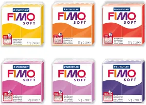 FIMO Staedtler Soft Polymer Oven Modelling Clay - Sunset Tones - Set of 6