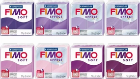 FIMO Soft & Effect Polymer Oven Modelling Clay - 57g - Set of 8 - Purple Tones