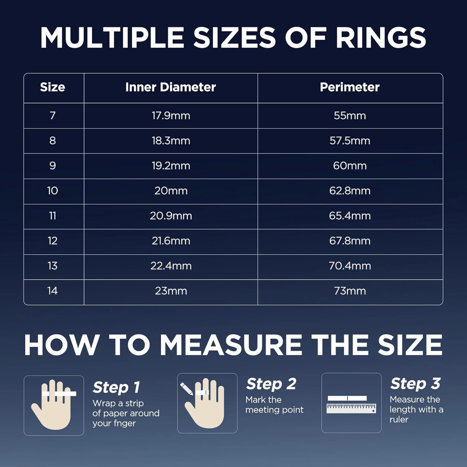 Fitness Tracker, Smart Ring for Women Men, Fitness Ring with Sleep Tracker, 24/7 Heart Rate Monitor, Health Activity Trackers, Step Counter,Calorie Pedometer,No Subscription,for iOS Android(Black,#9)