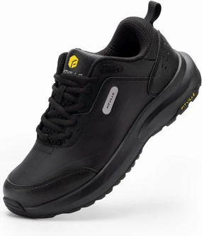 FitVille Men's Extra Wide Hiking Shoes Outdoor Walking Shoes Low-top Waterproof Work Shoes Soft Toe with Arch Support for Heel Pain Relief - Rugged Core