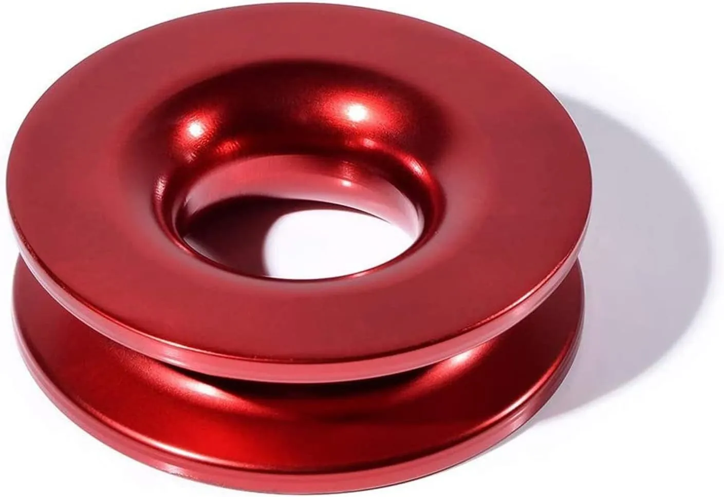 FizLig 41000 lb Recovery Ring for Winch Snatch - Heavy Duty Synthetic Rope Soft Shackle, Off-Road Truck SUV ATV UTV 4x4 Vehicle Recovery Accessories (Red)