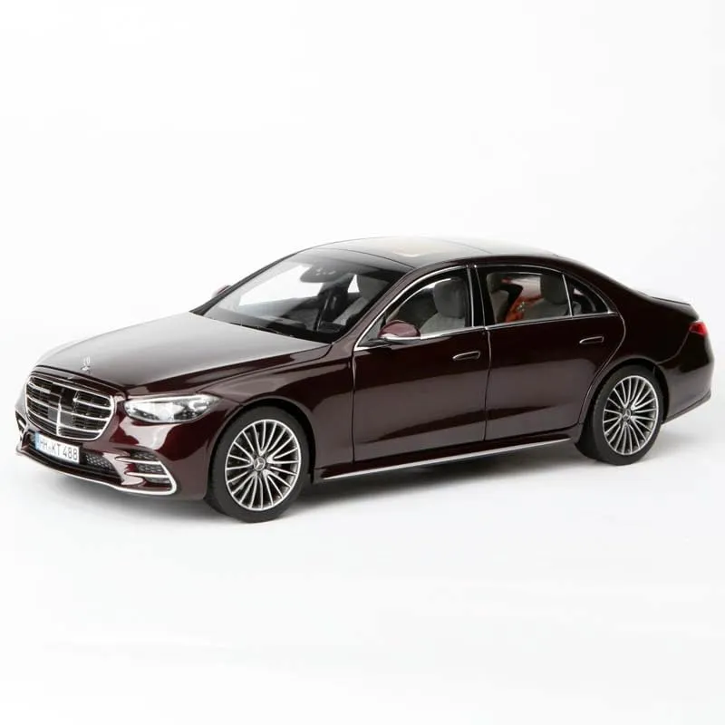 FloZ for NOREV for Mercedes for Benz for S-Class for S600 for AMG W223 2021 Brown Gray Inside 1:18 Truck Pre-Built Model