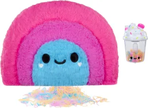 Fluffie Stuffiez Feature Plush Pillow Fight Plush Rainbow, Ultra Soft Fluff with Huggable ASMR Interactive Play and Easy Cleanup with Character Vacuum
