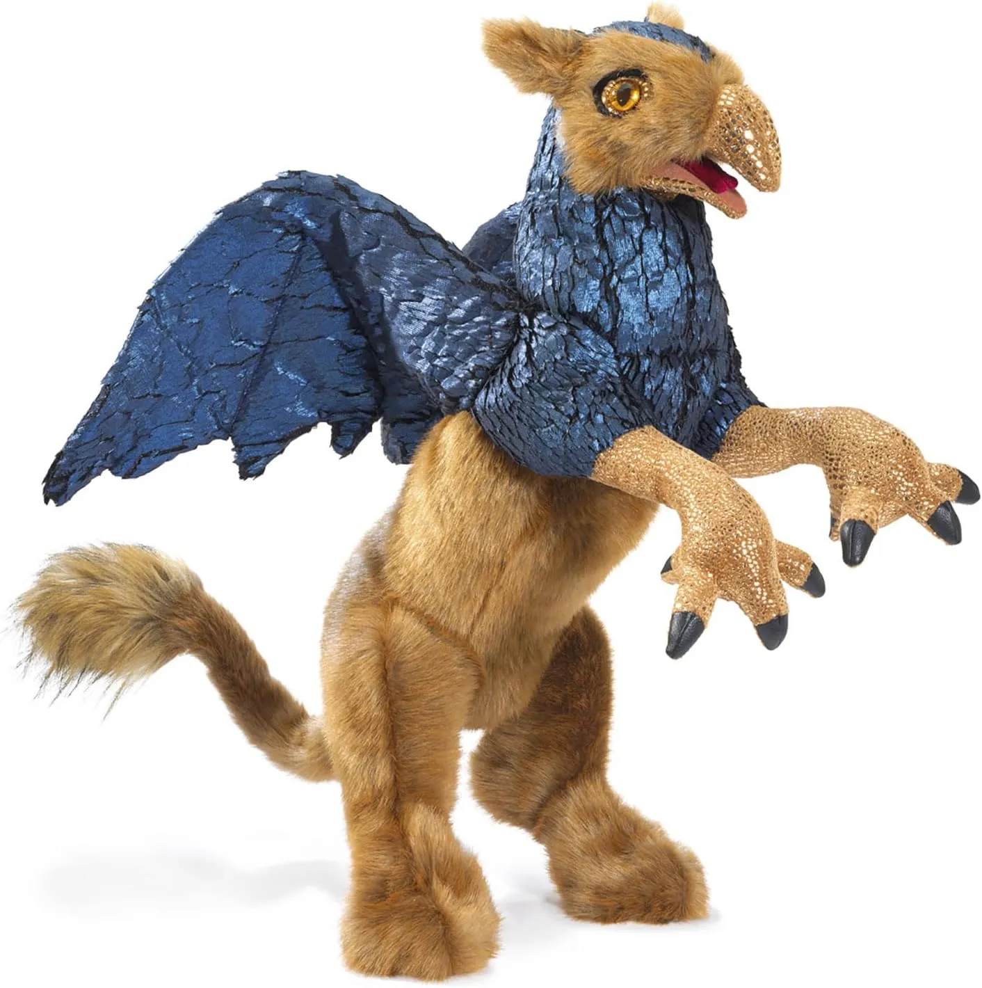Folkmanis Griffin Hand Puppet, Beige, Blue, Black