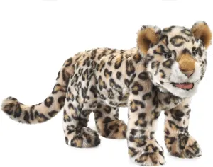 Folkmanis Leopard Cub Hand Puppet,Beige; Brown; Tan; Black; White