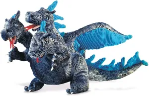 Folkmanis Three-Headed Blue Dragon Hand Puppet
