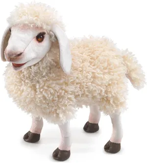 Folkmanis Woolly Sheep Hand Puppet, Cream; White, 1 ea