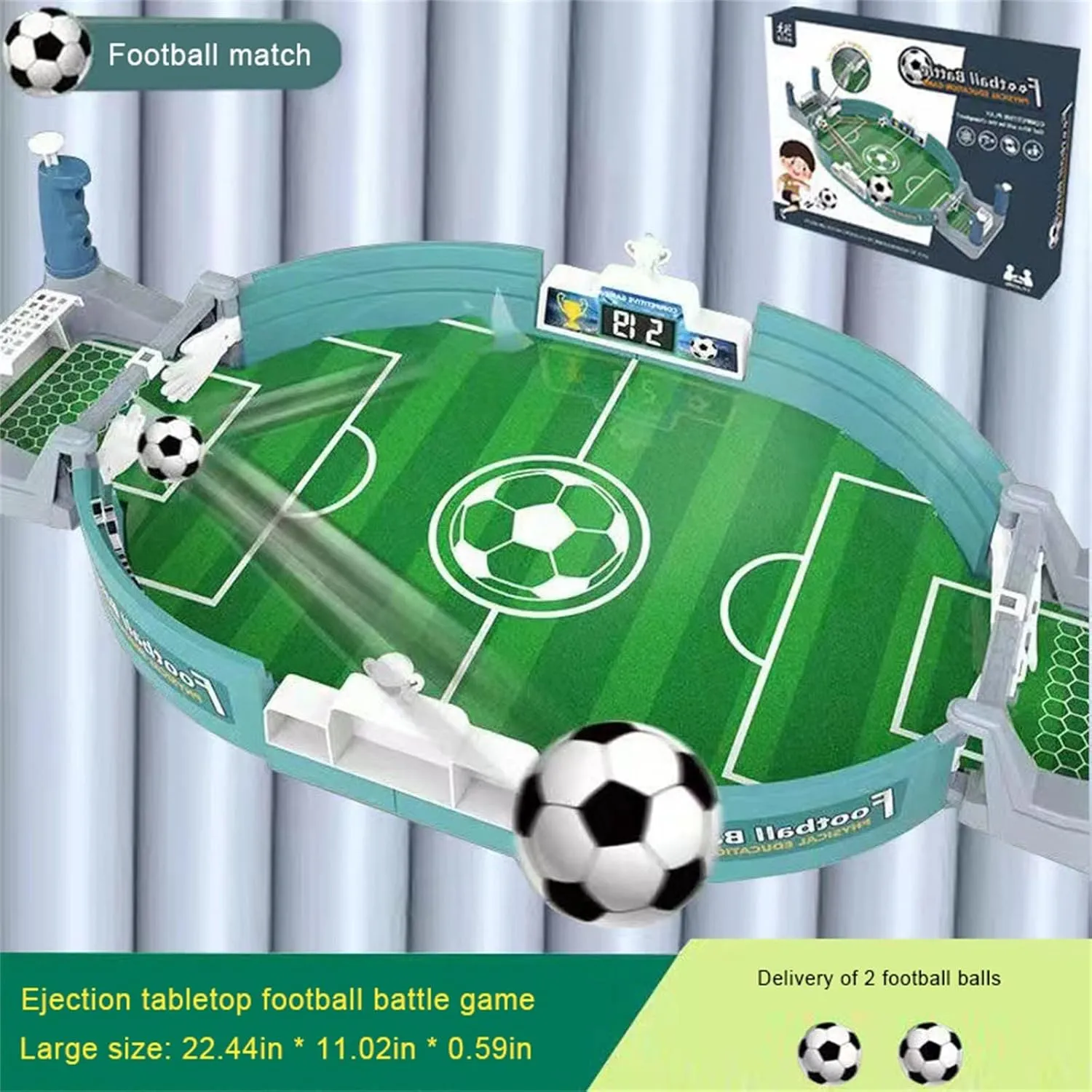 Foosball Table Interactive Game - Foosball Games, Football Soccer Board Games Set Kids Adults Fun and Interactive Game Improve Hand-Eye Coordination