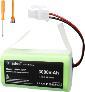 for ILIFE A4S Battery Replacement - Compatible with ILIFE A4, A4s, A4s Pro, A6, A7, A9, A10, V7, V7s, V7s Plus, W400, W400s, W450 Robot Vacuum Cleaner Lithium Ion Rechargeble Battery14.8V/14.4V