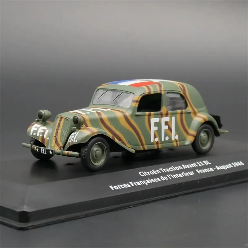 for IXO for Citroen for Traction for Avant 11 BL Forces Francaises de I'Interieur France - August 1944 1:43 Tank Pre-Built Model