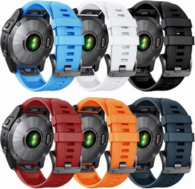 For Fenix 8 Replacement Band 22mm Fenix 7 Bands Fenix 6 Quickfit Watch Band Fenix 5 Plus Silicone Wristband Fenix 6 pro Sports Smart watch Band