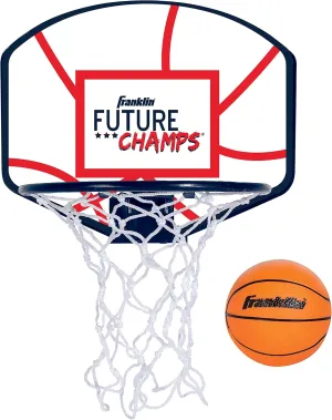 Franklin Sports Kids Mini Basketball Hoop - Over the Door Basketball Hoop with Spring-Loaded Rim