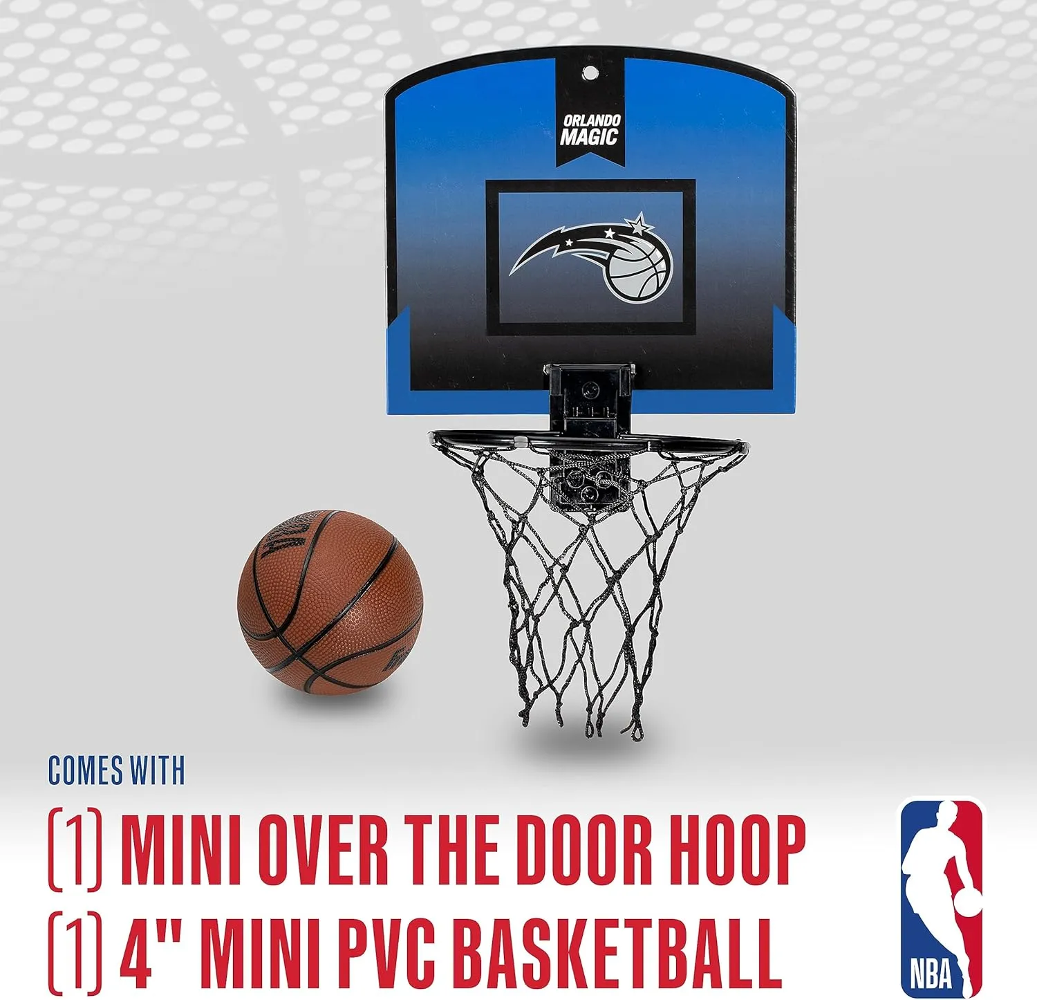 Franklin Sports NBA Over the Door Basketball Hoop - Kids Indoor Mini Hoop Set with Basketball - Perfect for Bedroom or Office