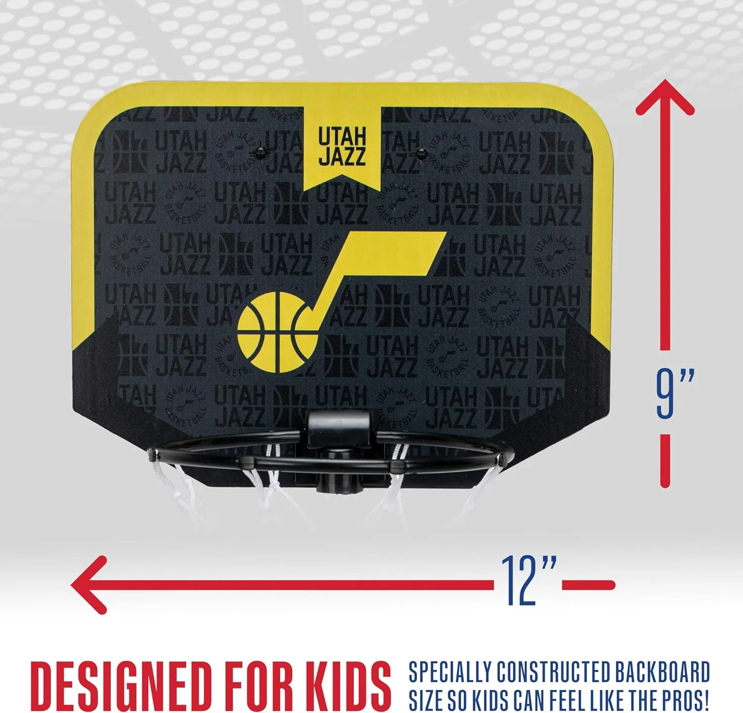 Franklin Sports NBA Team Over The Door Basketball Hoop - Kids Indoor Mini Basketball Hoop with Basketball - NBA Fan Shop Mini Hoop for Bedroom & Office
