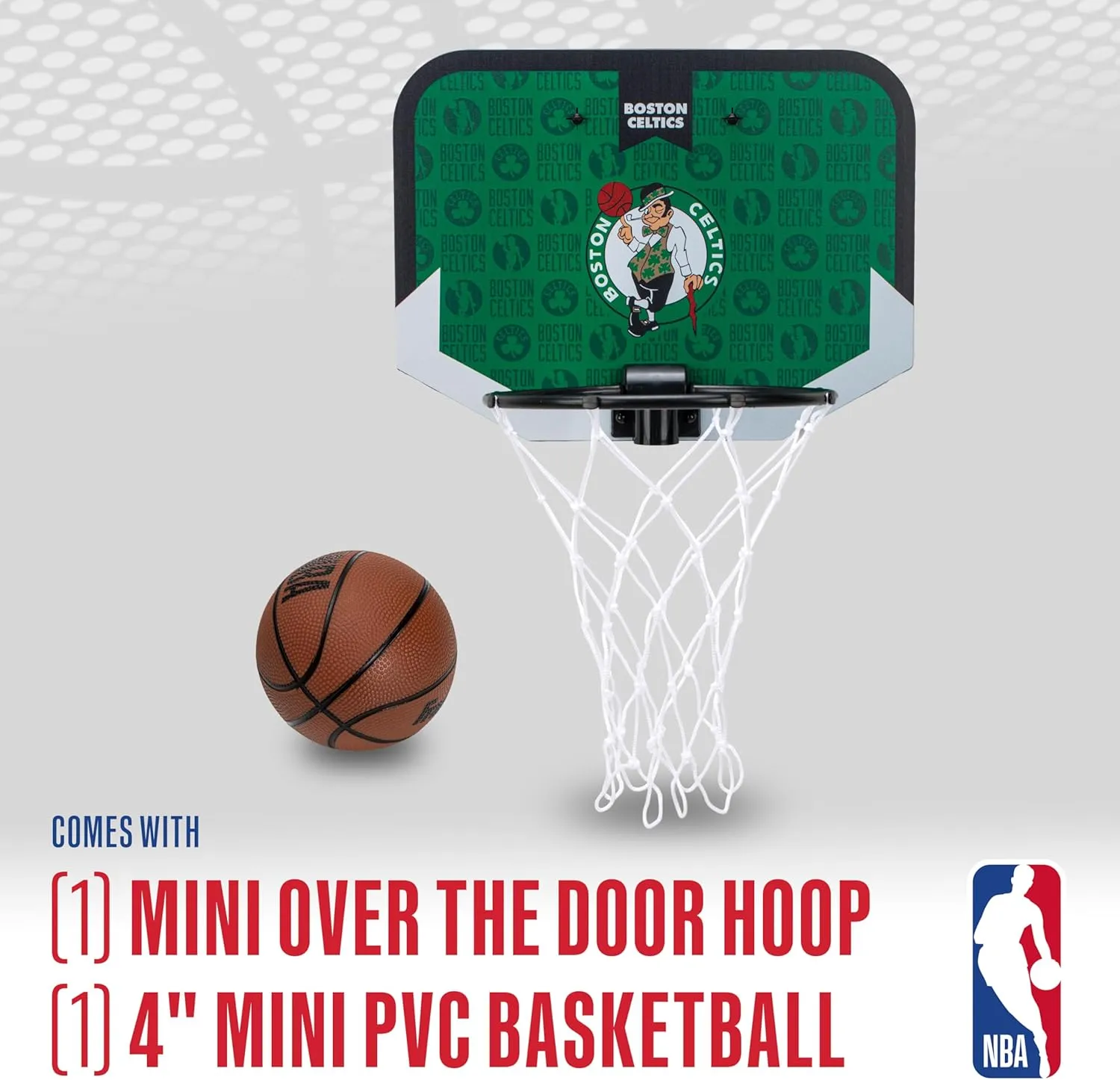 Franklin Sports NBA Team Over The Door Basketball Hoop - Kids Indoor Mini Basketball Hoop with Basketball - NBA Fan Shop Mini Hoop for Bedroom & Office