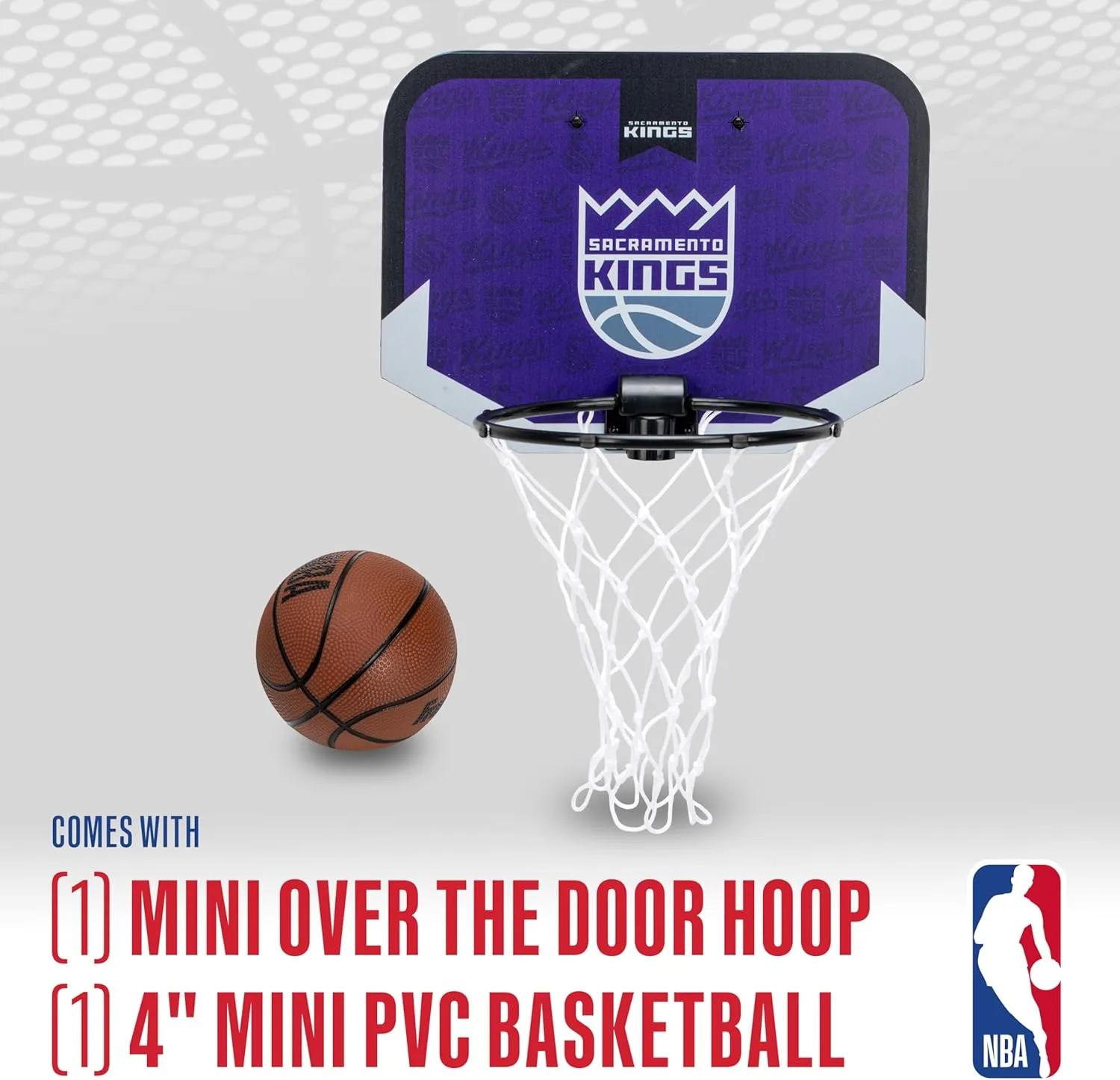 Franklin Sports NBA Team Over The Door Basketball Hoop - Kids Indoor Mini Basketball Hoop with Basketball - NBA Fan Shop Mini Hoop for Bedroom & Office