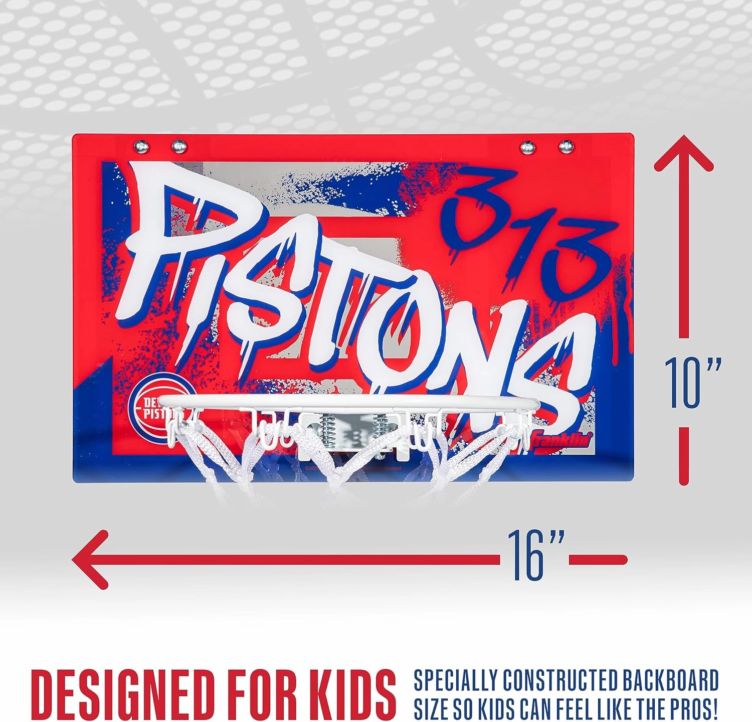 Franklin Sports NBA Team Over the Door Basketball Hoops - Kids Indoor Mini Basketball Hoop   Ball Set - NBA Fan Mini Hoops