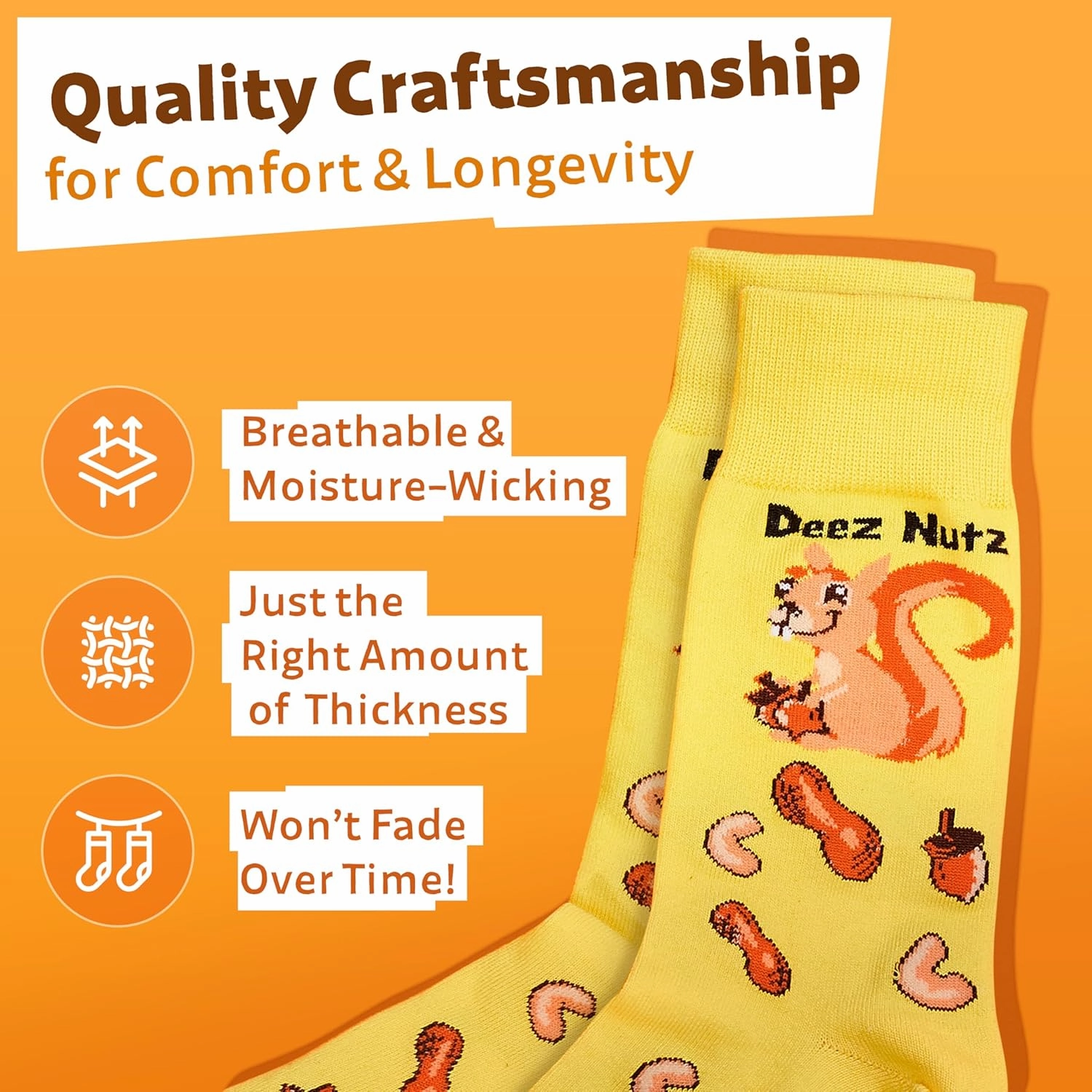 Funny Socks - Fun Novelty Socks for Men & Women - Unique Groomsmen Gifts