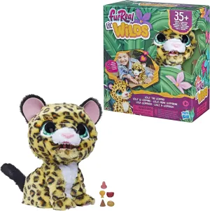 FurReal Lil’ Wilds Lolly The Leopard Interactive Animatronic Plush Toy: Electronic Pet with 40  Sounds and Reactions; for Kids Ages 4 and Up