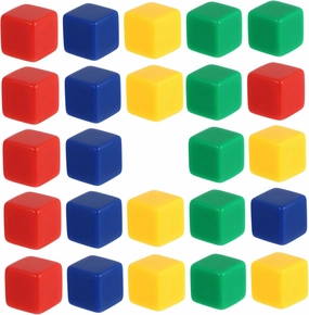 GALPADA 3sets Square Corner Cognitive Dices Colors Math Teaching Game Props for Six Sided Counting Dices for Interactive Learning and Parent Activities 24pcs*3