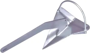 Galvanized Shovel Scoop Style Anchor with Roll Bar - Choose Size (lb)