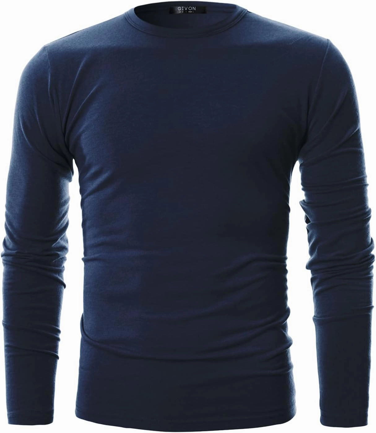 GIVON Mens Slim Fit Soft Cotton Long Sleeve Lightweight Thermal Crew Neck T-Shirt