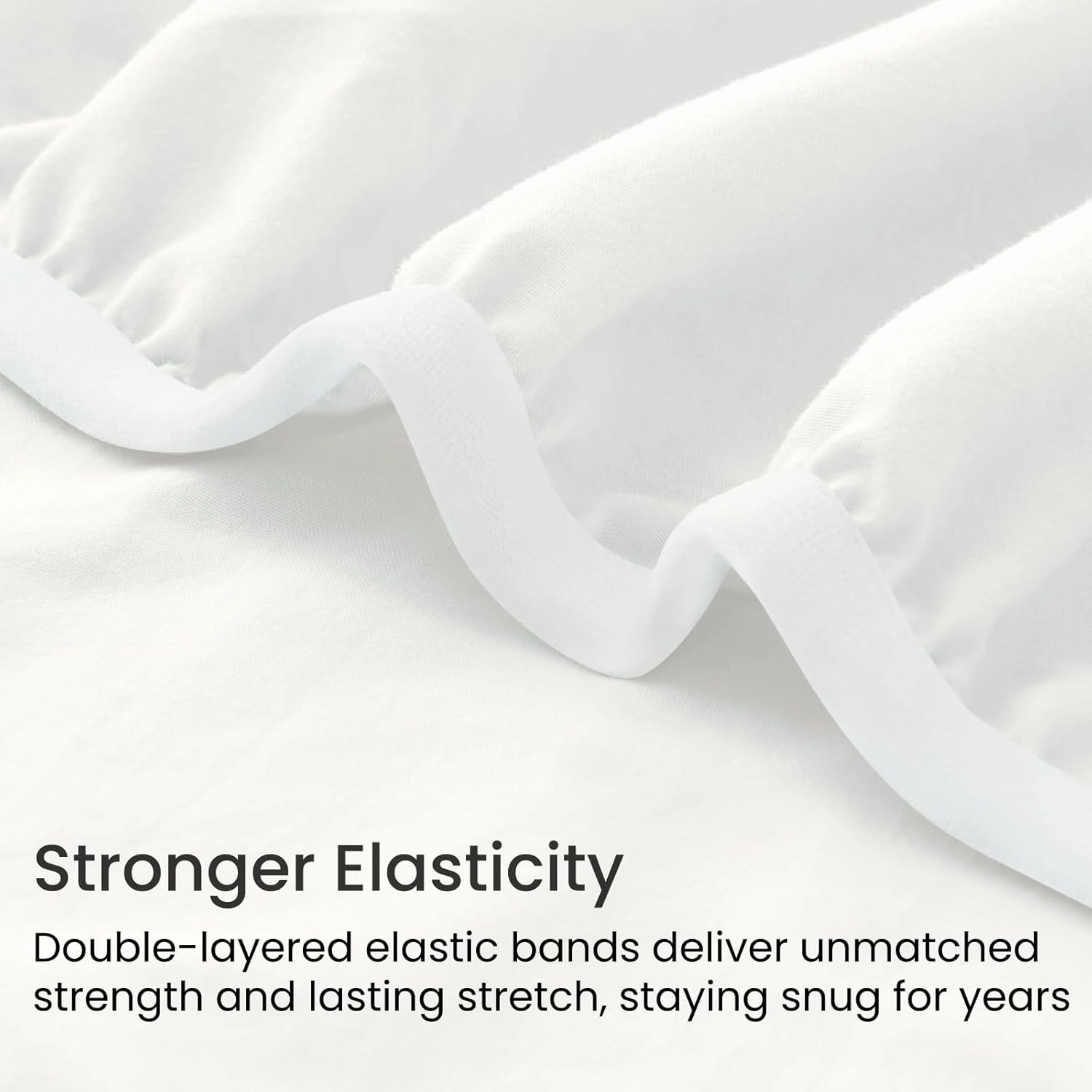 GOKOTTA 5-Pcs Split King Sheets Set for Adjustable Bed with Elastic Corner Straps, 16" Deep Pocket Sleep Number Sheets -Washed & Brushed Microfiber Polyester- Soft, Breathable, Wrinkle-Free - White