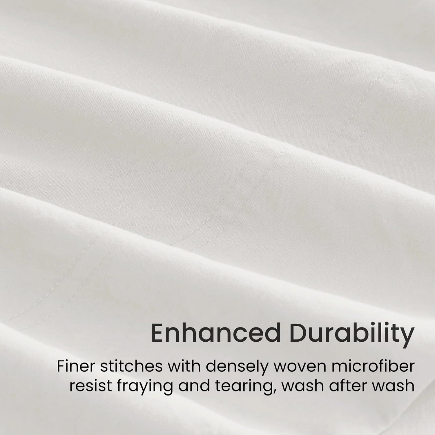 GOKOTTA 5-Pcs Split King Sheets Set for Adjustable Bed with Elastic Corner Straps, 16" Deep Pocket Sleep Number Sheets -Washed & Brushed Microfiber Polyester- Soft, Breathable, Wrinkle-Free - White