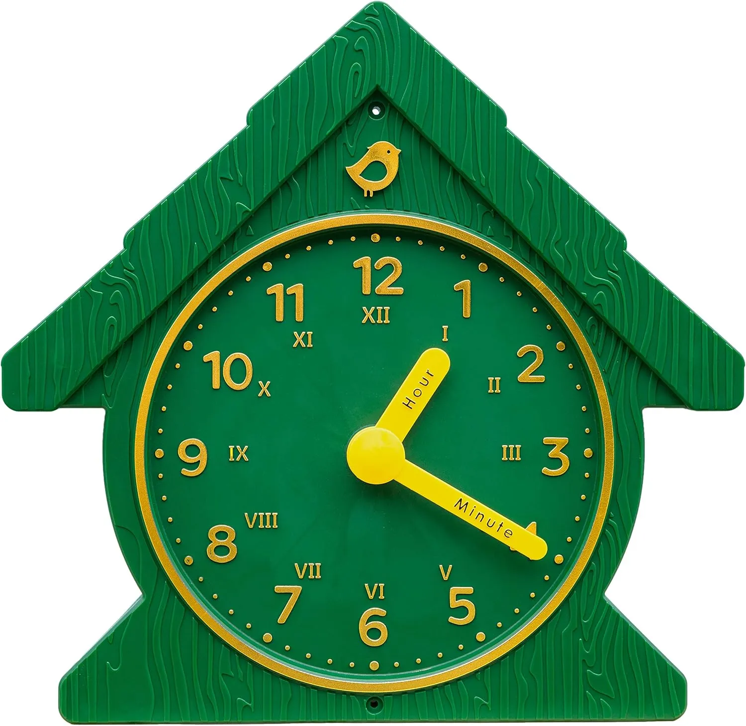 Gorilla Playsets 07-0036-G Funtime Clock Plastic Swing Set Attachment, Green with Yellow