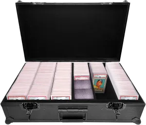 Hard Storage Case for 250  Graded Cards Slabs | Designed for PSA, BGS, CGC, Toploaders, One-Touch, etc. | Strong Protection, Lockable Box with Foam Blocks