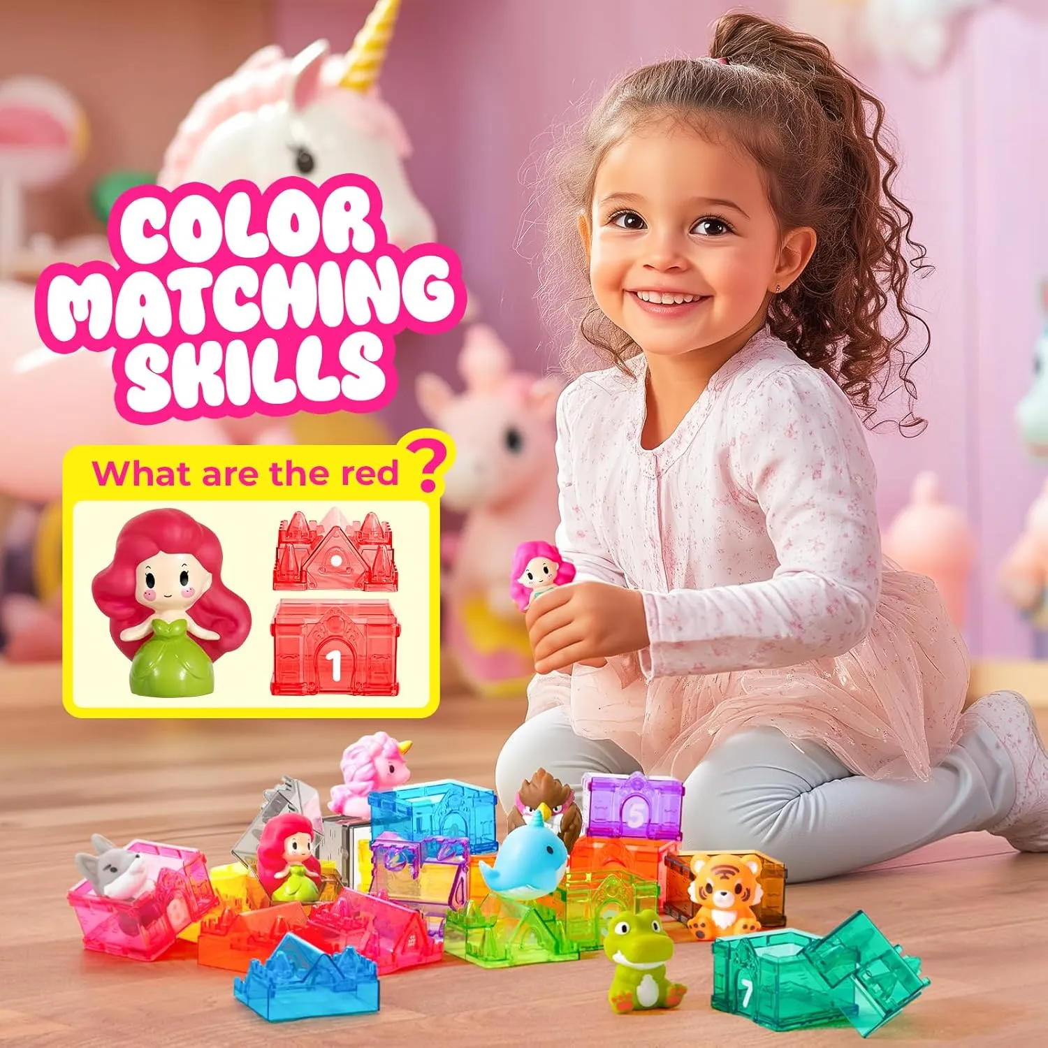 Hely Cancy Learning Toys for Toddlers 1-3 - 20-Piece Montessori Sensory Toy Set, Matching, Counting, Sorting Activities for Ages 12  Months